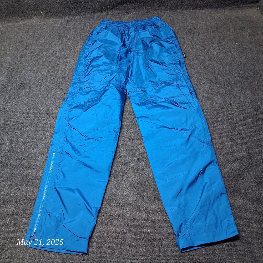 Vintage Asics Gore Tex Blue Windbreaker Pants‎ Size Medium Zip Ankle Lined